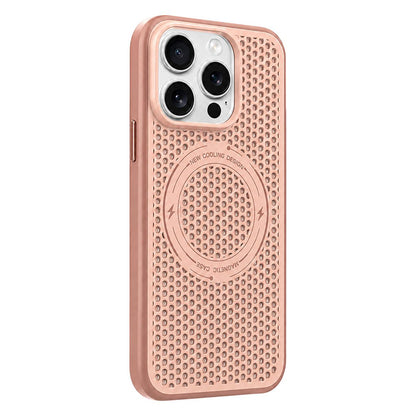For iPhone 14 Pro Ice Feeling Cooling Magnetic Shockproof Phone Case - Brown - EDA009845708F