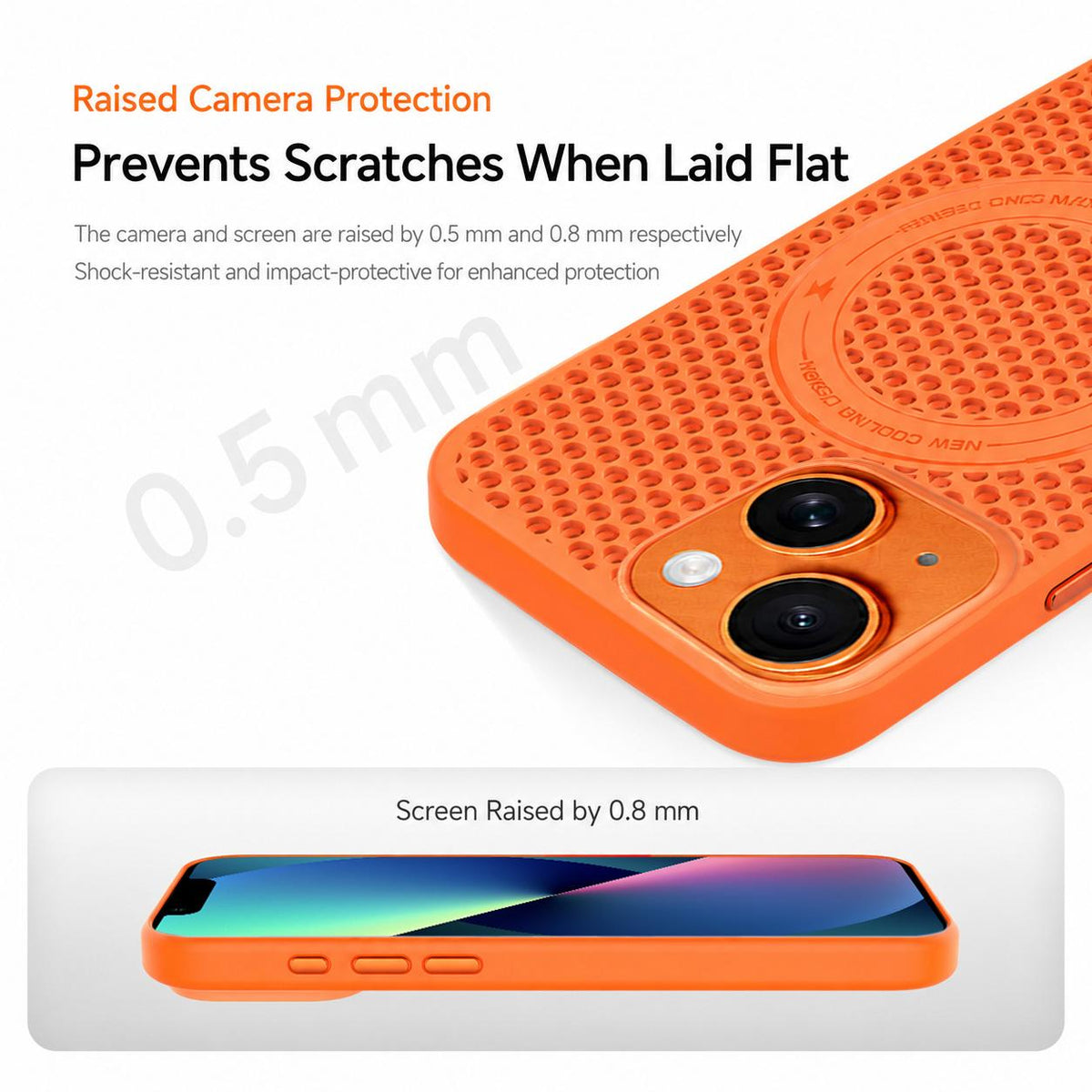 For iPhone 13 Ice Feeling Cooling Magnetic Shockproof Phone Case - White - EDA009845712C