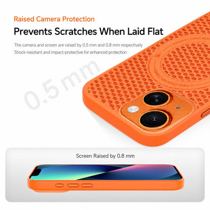 For iPhone 13 Ice Feeling Cooling Magnetic Shockproof Phone Case - White - EDA009845712C
