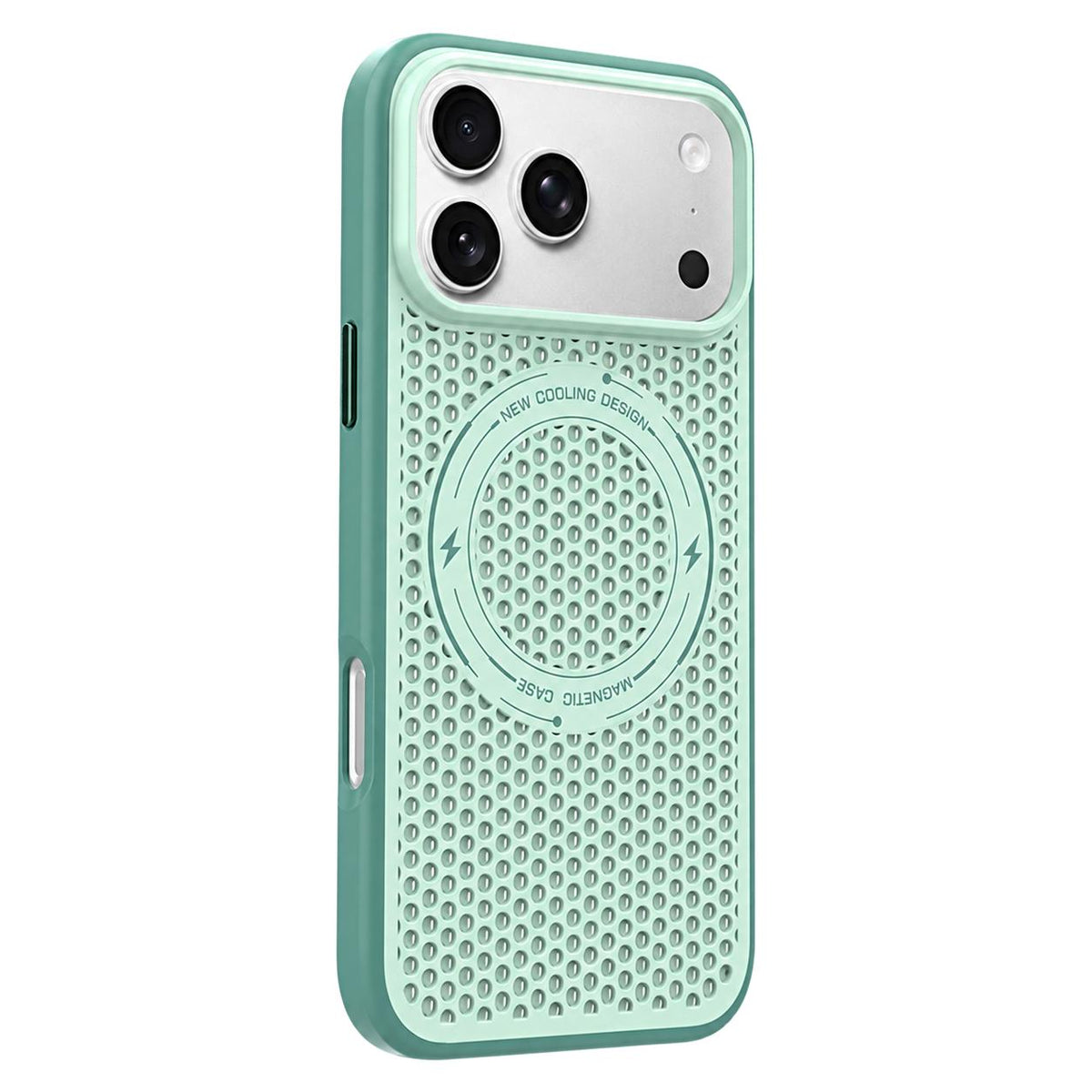 For iPhone 18 Pro Max / 17 Pro Max Ice Feeling Cooling Magnetic Shockproof Phone Case - Mint Green - EDA009845714B