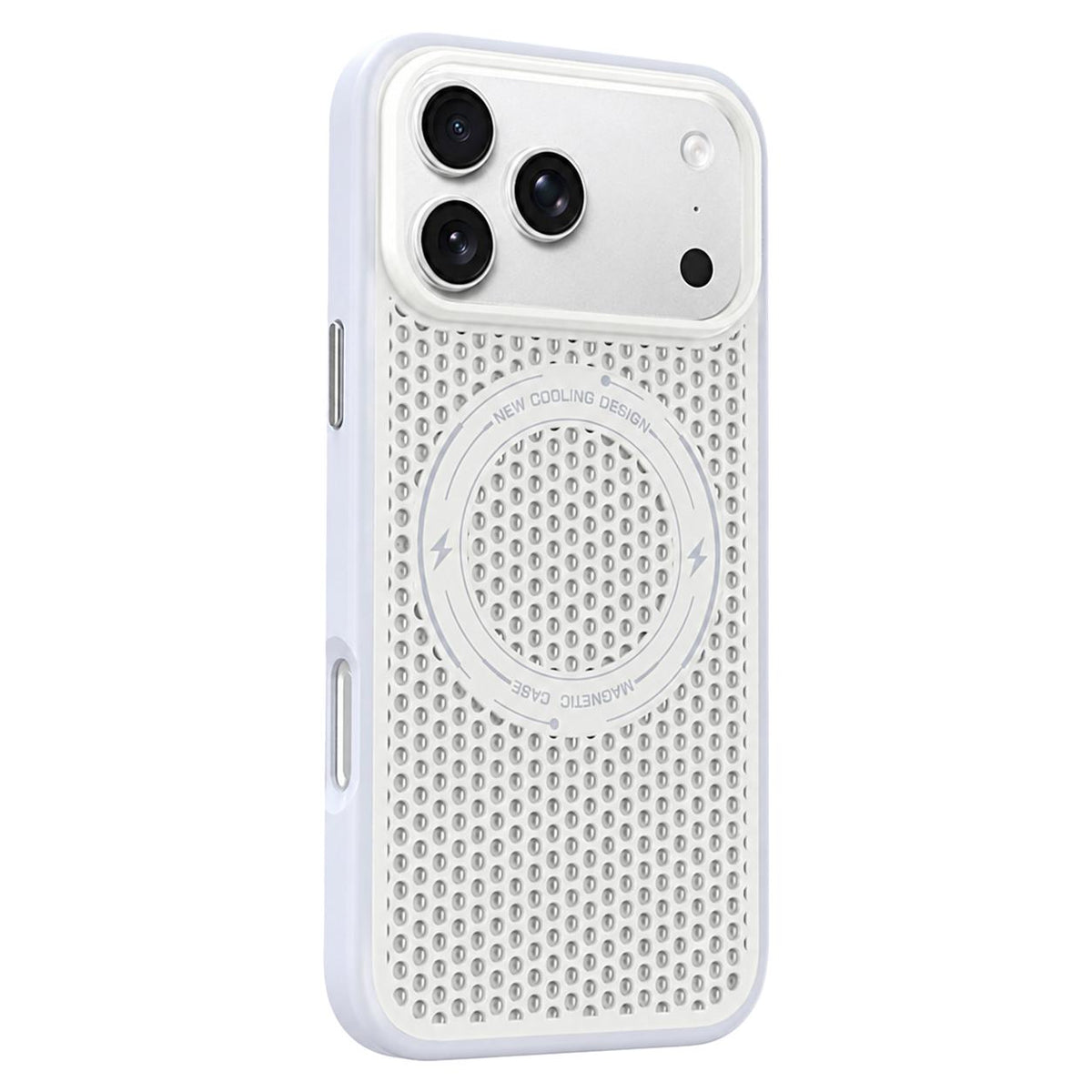 For iPhone 18 Pro Max / 17 Pro Max Ice Feeling Cooling Magnetic Shockproof Phone Case - White - EDA009845714C