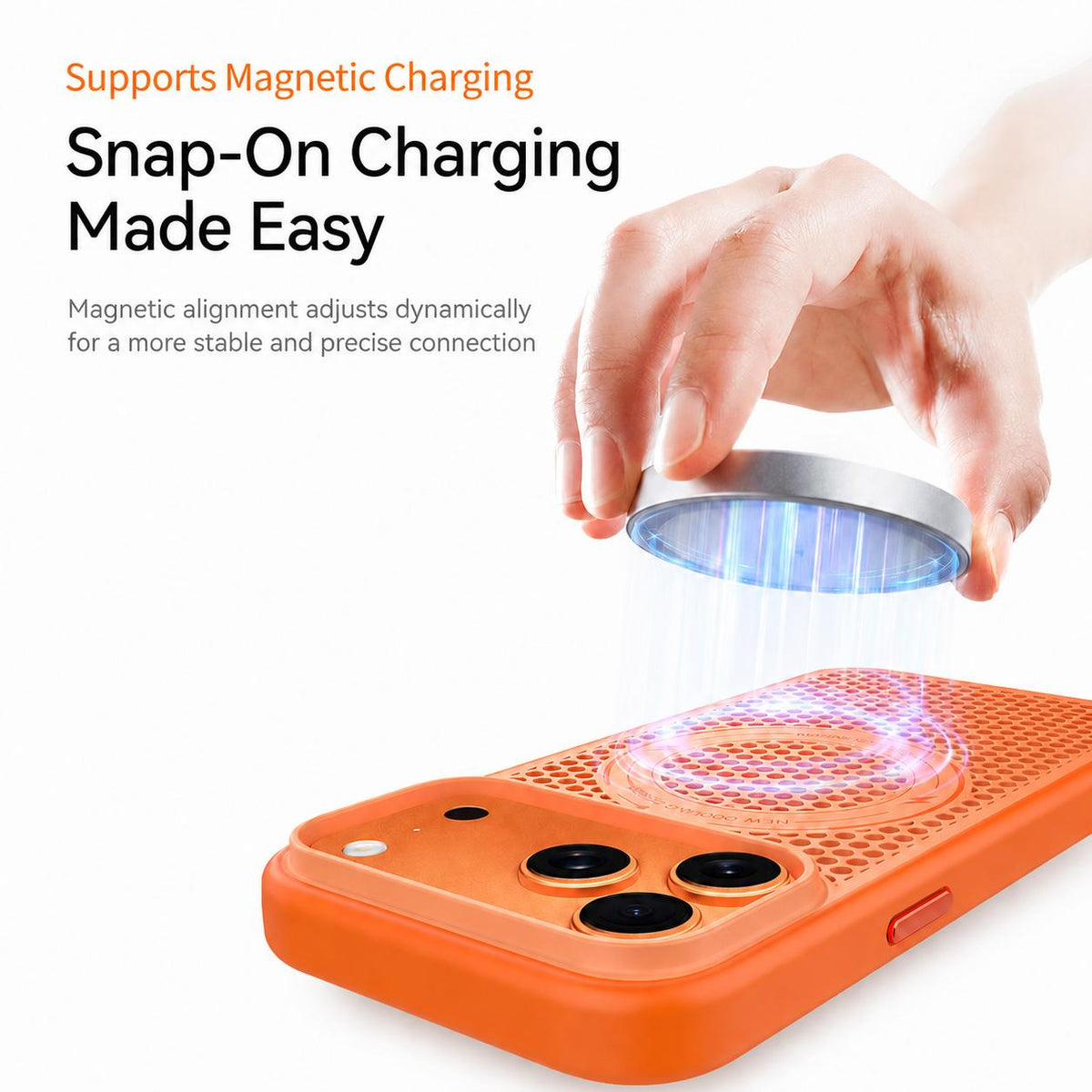For iPhone 18 Pro Max / 17 Pro Max Ice Feeling Cooling Magnetic Shockproof Phone Case - White - EDA009845714C