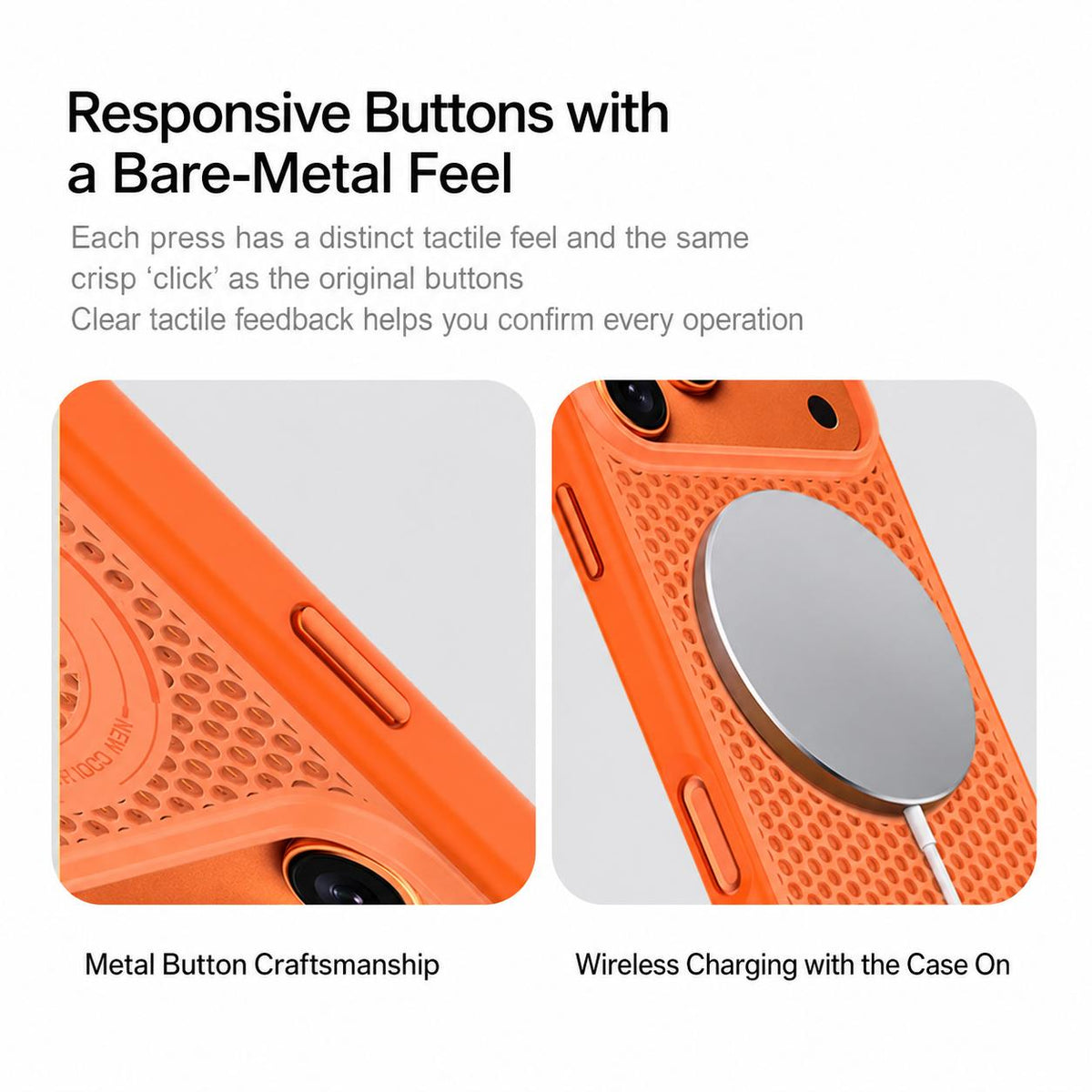 For iPhone 18 Pro Max / 17 Pro Max Ice Feeling Cooling Magnetic Shockproof Phone Case - Brown - EDA009845714F