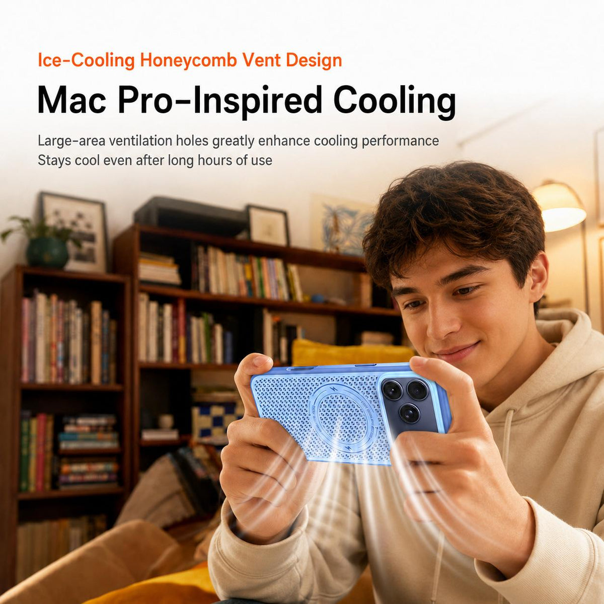 For iPhone 18 Pro / 17 Pro Ice Feeling Cooling Magnetic Shockproof Phone Case - Grey - EDA009845715D