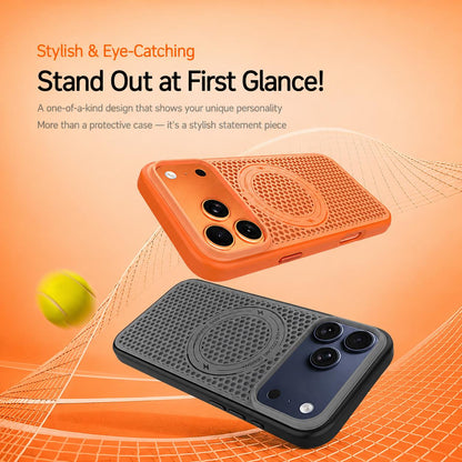 For iPhone 18 Pro / 17 Pro Ice Feeling Cooling Magnetic Shockproof Phone Case - Brown - EDA009845715F