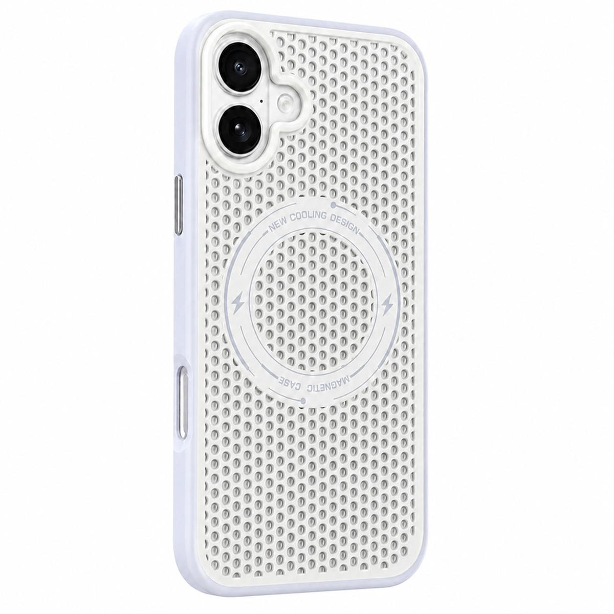 For iPhone 17 Ice Feeling Cooling Magnetic Shockproof Phone Case - White - EDA009845716C