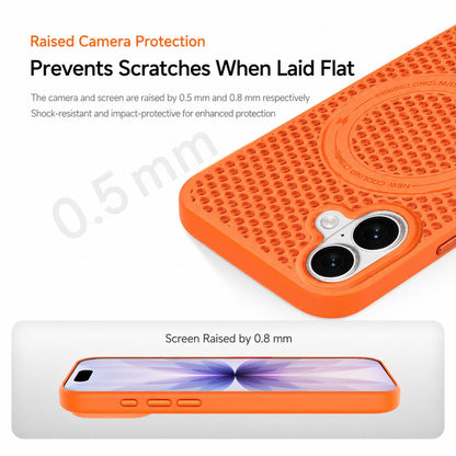For iPhone 17 Ice Feeling Cooling Magnetic Shockproof Phone Case - Grey - EDA009845716D