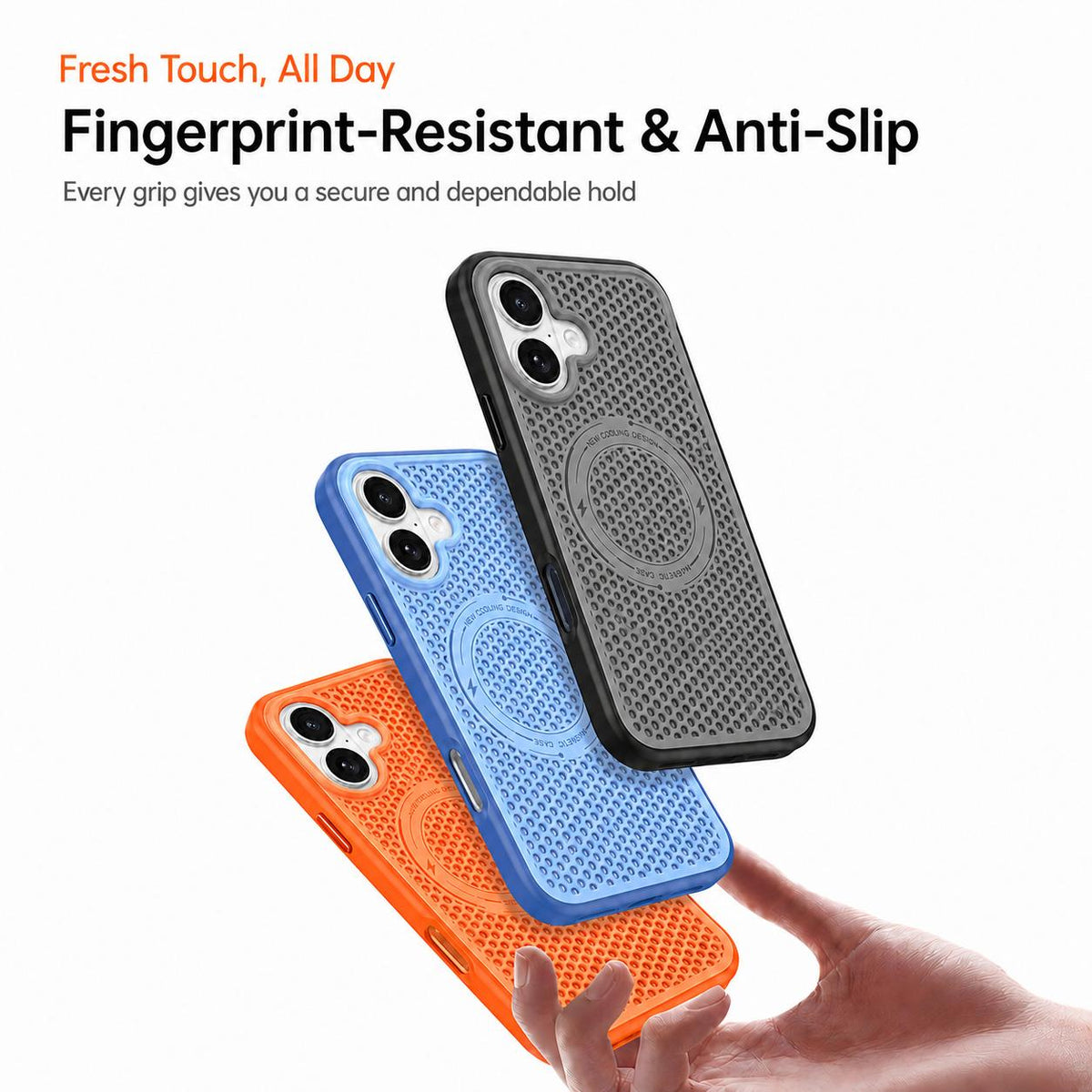For iPhone 17 Ice Feeling Cooling Magnetic Shockproof Phone Case - Brown - EDA009845716F
