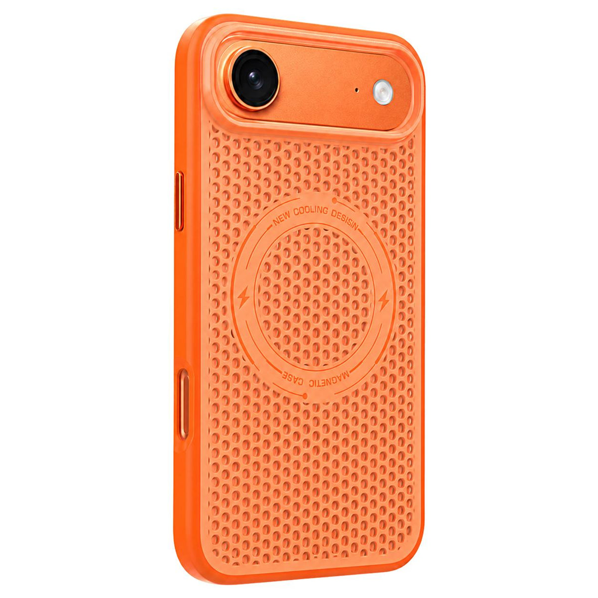 For iPhone Air Ice Feeling Cooling Magnetic Shockproof Phone Case - Orange - EDA009845717A