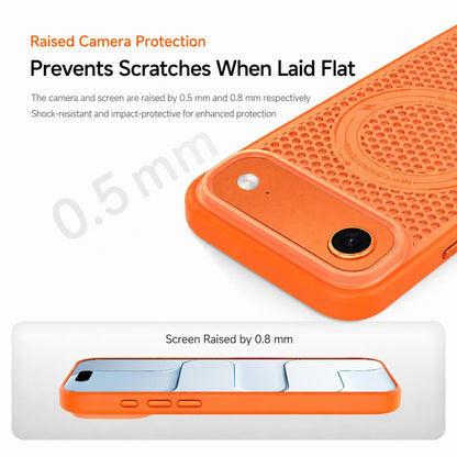 For iPhone Air Ice Feeling Cooling Magnetic Shockproof Phone Case - White - EDA009845717C