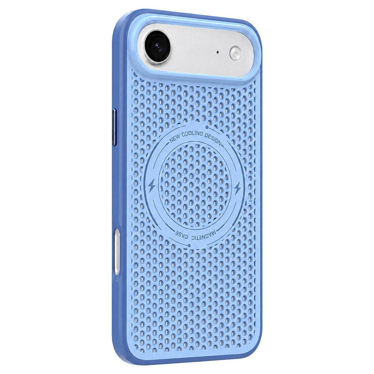 For iPhone Air Ice Feeling Cooling Magnetic Shockproof Phone Case - Blue - EDA009845717E
