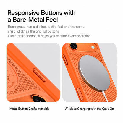 For iPhone Air Ice Feeling Cooling Magnetic Shockproof Phone Case - Brown - EDA009845717F