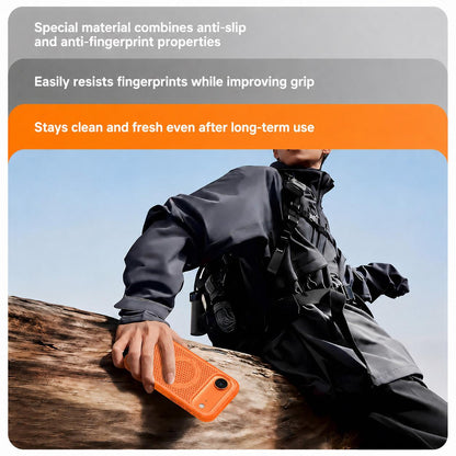 For iPhone Air Ice Feeling Cooling Magnetic Shockproof Phone Case - Brown - EDA009845717F