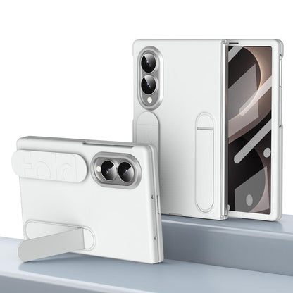 For Galaxy Z Fold8 5G Star Pattern Wristband Holder Integrated Film Phone Case - White - EDA009849801A