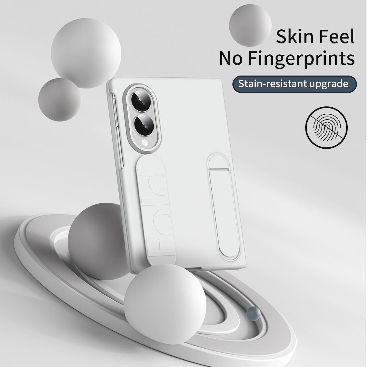 For Galaxy Z Fold8 5G Star Pattern Wristband Holder Integrated Film Phone Case - White - EDA009849801A