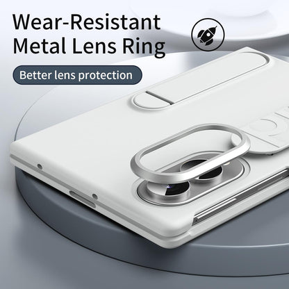 For Galaxy Z Fold8 5G Star Pattern Wristband Holder Integrated Film Phone Case - White - EDA009849801A