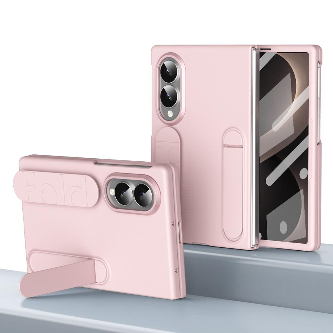 For Galaxy Z Fold8 5G Star Pattern Wristband Holder Integrated Film Phone Case - Pink - EDA009849801B