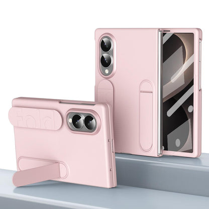 For Galaxy Z Fold8 5G Star Pattern Wristband Holder Integrated Film Phone Case - Pink - EDA009849801B