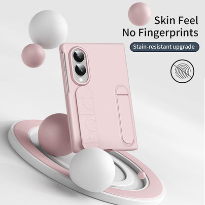 For Galaxy Z Fold8 5G Star Pattern Wristband Holder Integrated Film Phone Case - Pink - EDA009849801B