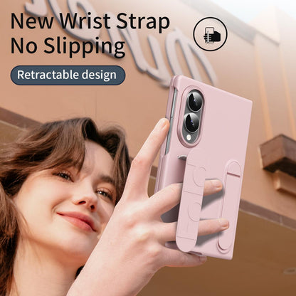 For Galaxy Z Fold8 5G Star Pattern Wristband Holder Integrated Film Phone Case - Pink - EDA009849801B