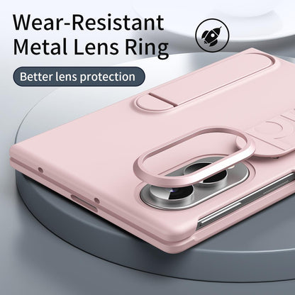 For Galaxy Z Fold8 5G Star Pattern Wristband Holder Integrated Film Phone Case - Pink - EDA009849801B