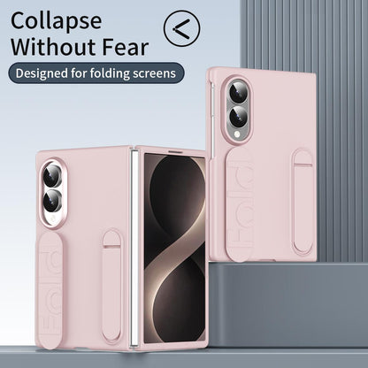 For Galaxy Z Fold8 5G Star Pattern Wristband Holder Integrated Film Phone Case - Pink - EDA009849801B