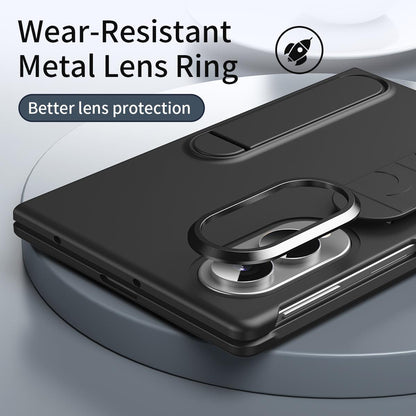 For Galaxy Z Fold8 5G Star Pattern Wristband Holder Integrated Film Phone Case - Black - EDA009849801C
