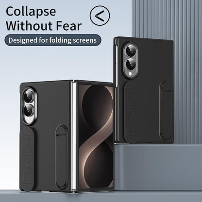 For Galaxy Z Fold8 5G Star Pattern Wristband Holder Integrated Film Phone Case - Black - EDA009849801C