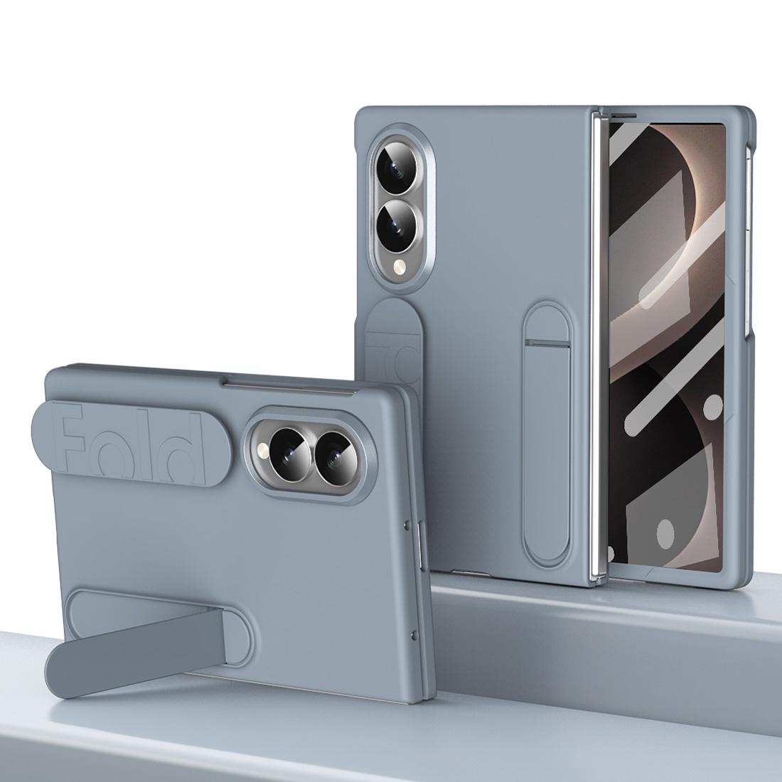 For Galaxy Z Fold8 5G Star Pattern Wristband Holder Integrated Film Phone Case - Grey - EDA009849801D
