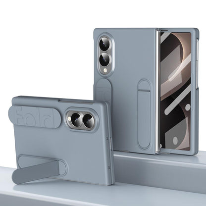 For Galaxy Z Fold8 5G Star Pattern Wristband Holder Integrated Film Phone Case - Grey - EDA009849801D