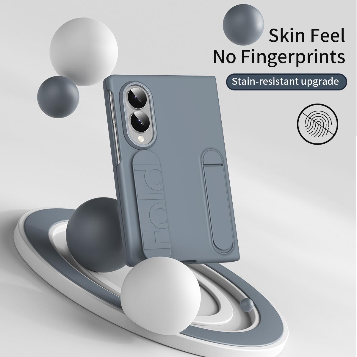 For Galaxy Z Fold8 5G Star Pattern Wristband Holder Integrated Film Phone Case - Grey - EDA009849801D