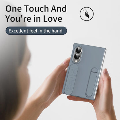 For Galaxy Z Fold8 5G Star Pattern Wristband Holder Integrated Film Phone Case - Grey - EDA009849801D