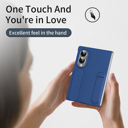 For Galaxy Z Fold8 5G Star Pattern Wristband Holder Integrated Film Phone Case - Blue - EDA009849801E