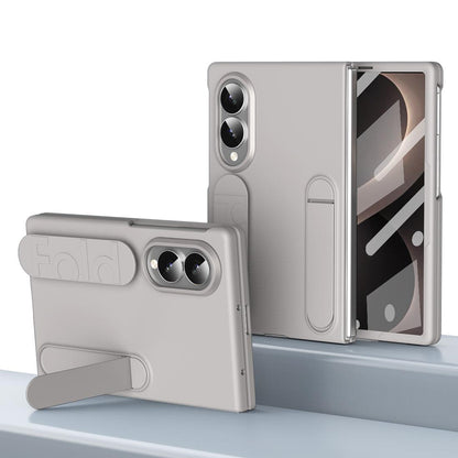 For Galaxy Z Fold8 5G Star Pattern Wristband Holder Integrated Film Phone Case - Titanium Gray - EDA009849801F