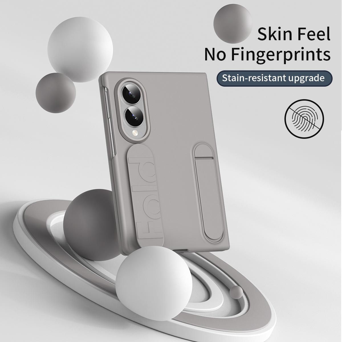 For Galaxy Z Fold8 5G Star Pattern Wristband Holder Integrated Film Phone Case - Titanium Gray - EDA009849801F