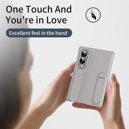 For Galaxy Z Fold8 5G Star Pattern Wristband Holder Integrated Film Phone Case - Titanium Gray - EDA009849801F