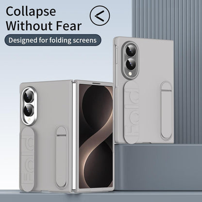 For Galaxy Z Fold8 5G Star Pattern Wristband Holder Integrated Film Phone Case - Titanium Gray - EDA009849801F