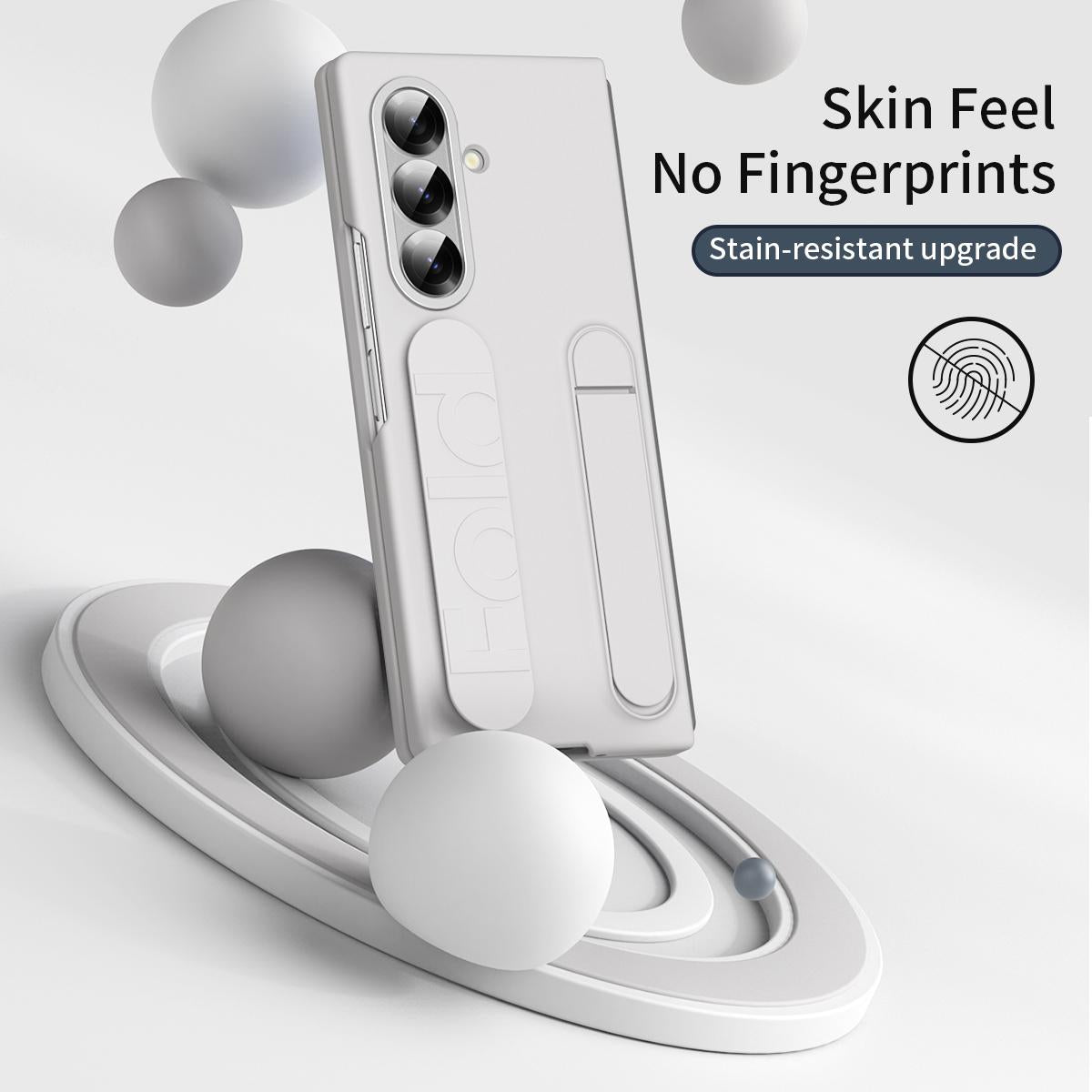 For Galaxy Z Fold8 Ultra 5G Star Pattern Wristband Holder Integrated Film Phone Case - White - EDA009849802A