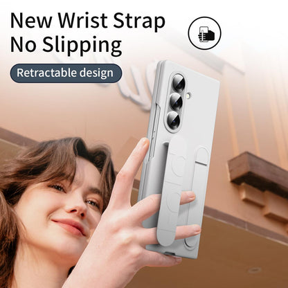 For Galaxy Z Fold8 Ultra 5G Star Pattern Wristband Holder Integrated Film Phone Case - White - EDA009849802A