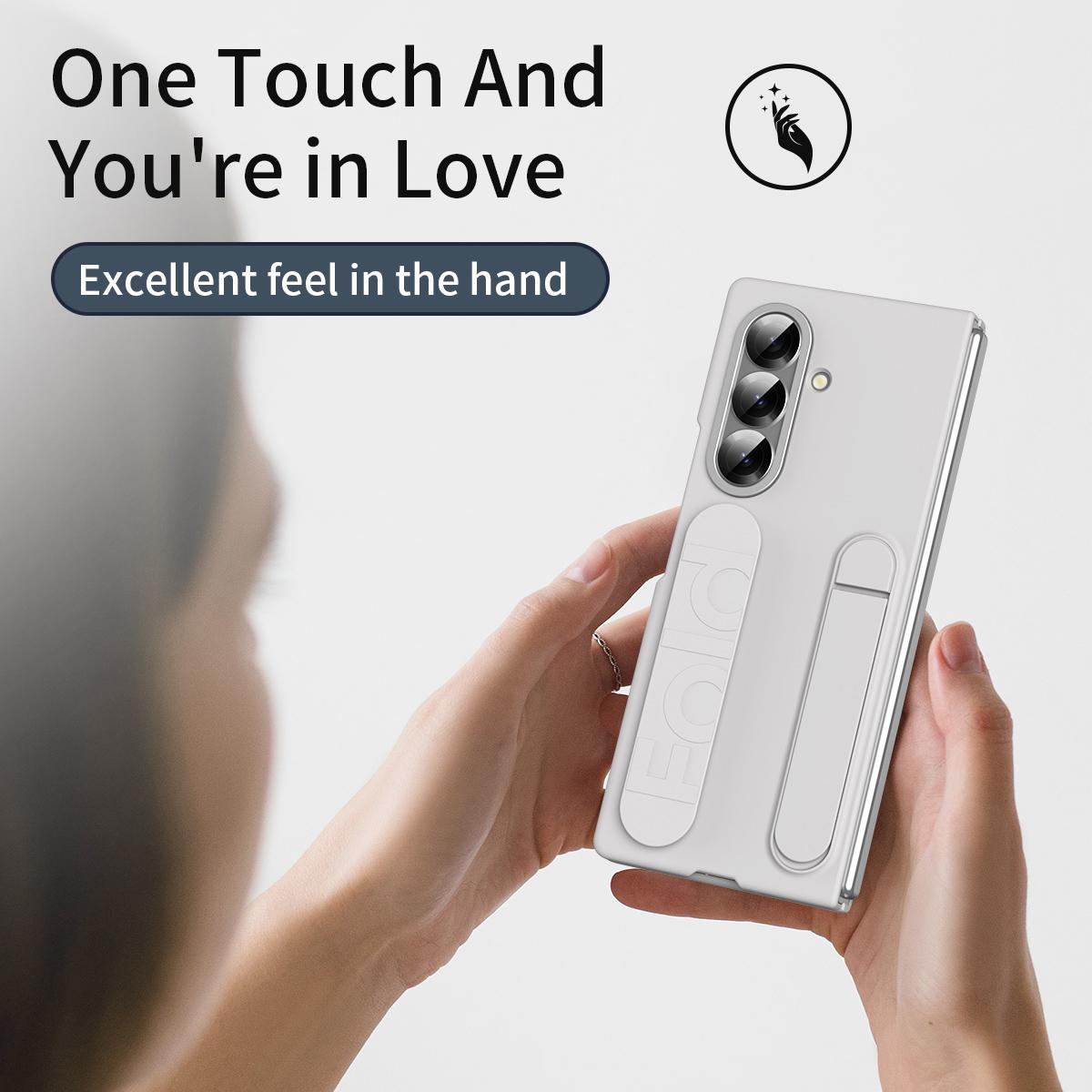 For Galaxy Z Fold8 Ultra 5G Star Pattern Wristband Holder Integrated Film Phone Case - White - EDA009849802A
