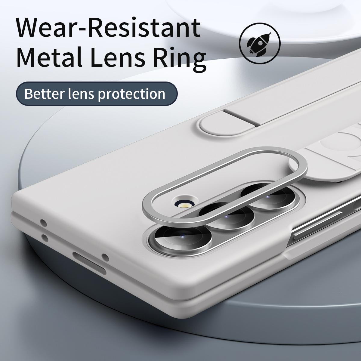 For Galaxy Z Fold8 Ultra 5G Star Pattern Wristband Holder Integrated Film Phone Case - White - EDA009849802A