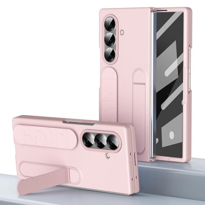 For Galaxy Z Fold8 Ultra 5G Star Pattern Wristband Holder Integrated Film Phone Case - Pink - EDA009849802B