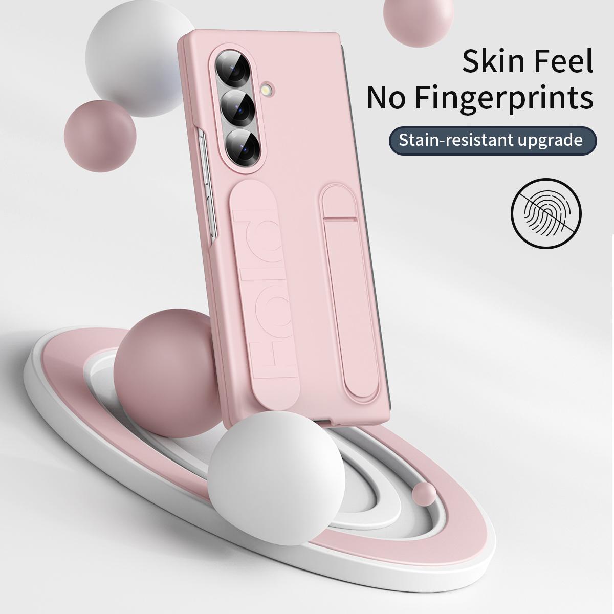 For Galaxy Z Fold8 Ultra 5G Star Pattern Wristband Holder Integrated Film Phone Case - Pink - EDA009849802B