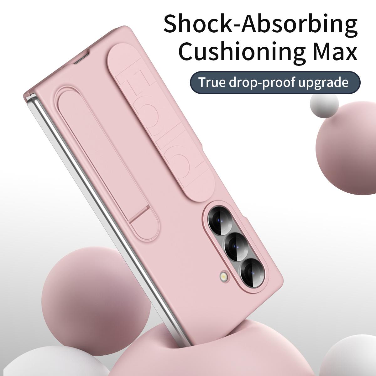 For Galaxy Z Fold8 Ultra 5G Star Pattern Wristband Holder Integrated Film Phone Case - Pink - EDA009849802B