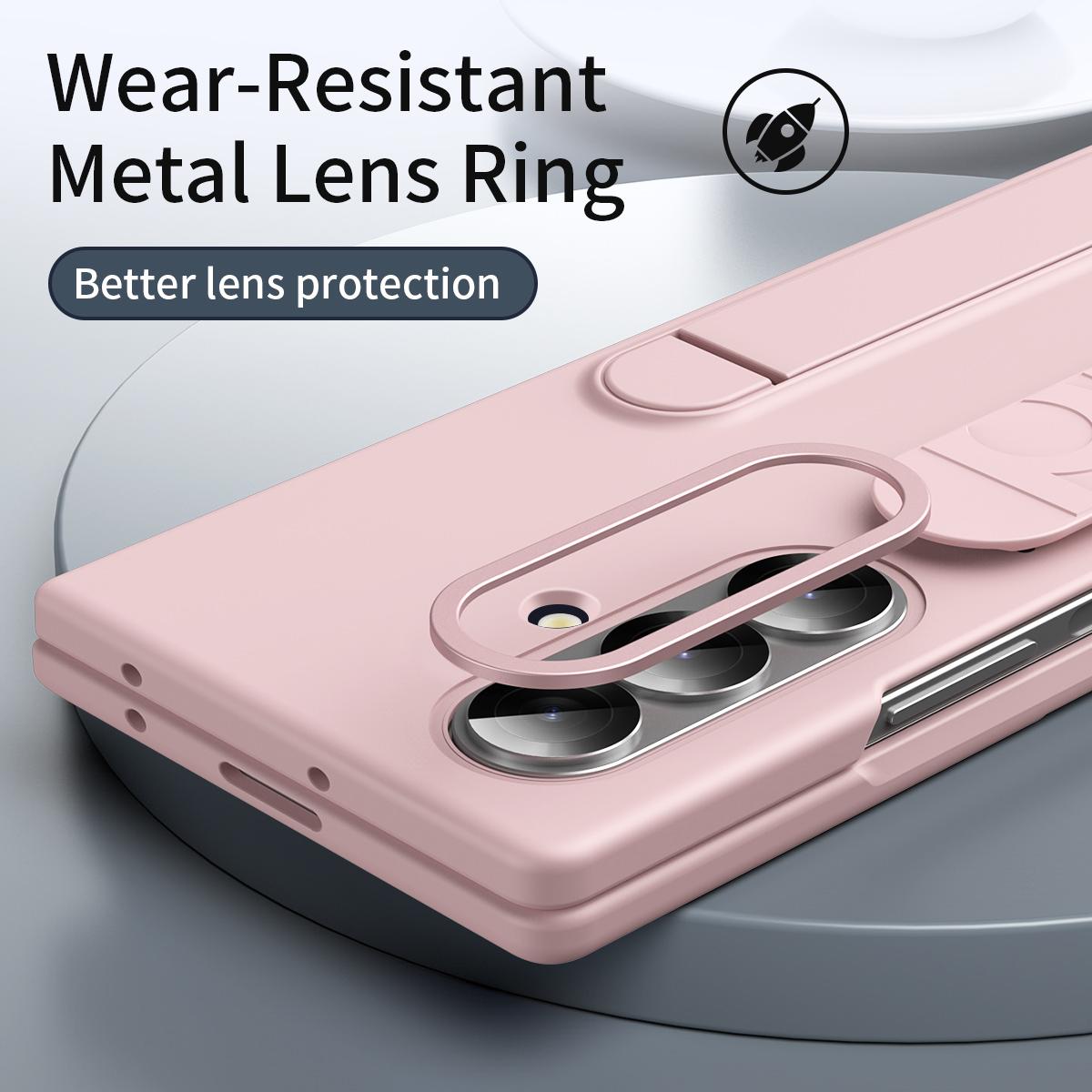 For Galaxy Z Fold8 Ultra 5G Star Pattern Wristband Holder Integrated Film Phone Case - Pink - EDA009849802B
