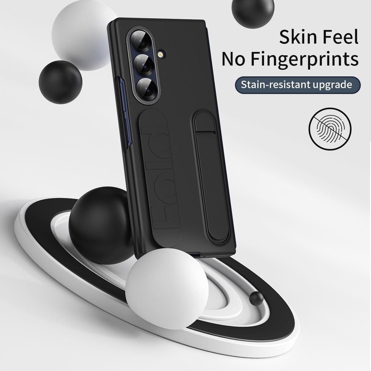 For Galaxy Z Fold8 Ultra 5G Star Pattern Wristband Holder Integrated Film Phone Case - Black - EDA009849802C