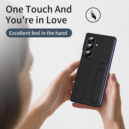 For Galaxy Z Fold8 Ultra 5G Star Pattern Wristband Holder Integrated Film Phone Case - Black - EDA009849802C