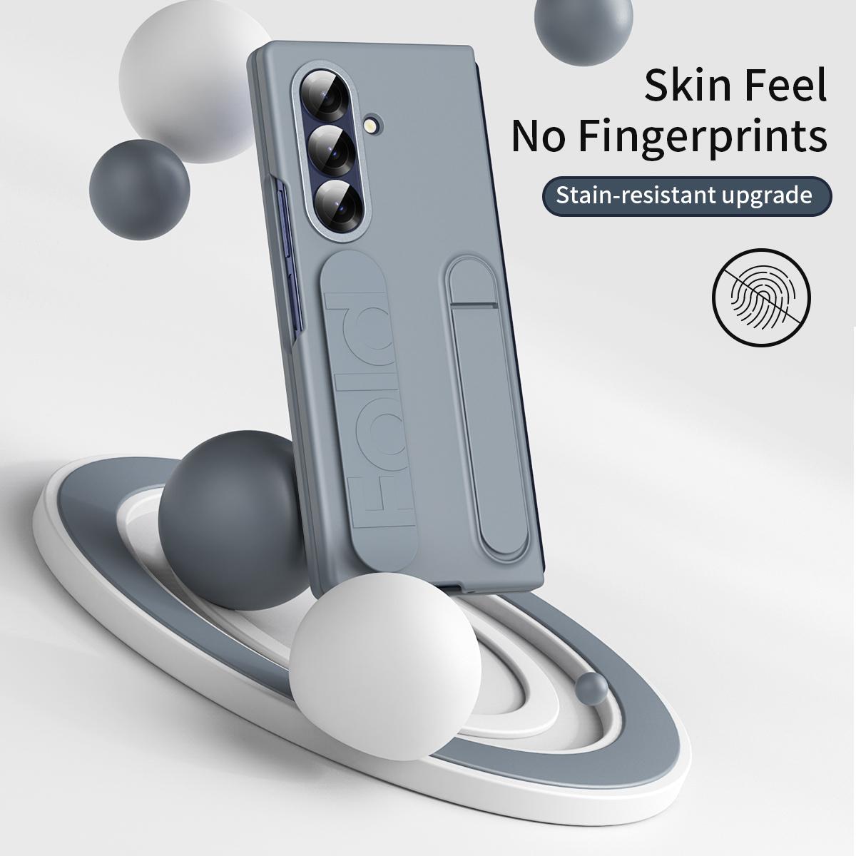 For Galaxy Z Fold8 Ultra 5G Star Pattern Wristband Holder Integrated Film Phone Case - Grey - EDA009849802D