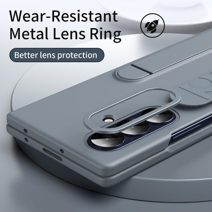 For Galaxy Z Fold8 Ultra 5G Star Pattern Wristband Holder Integrated Film Phone Case - Grey - EDA009849802D