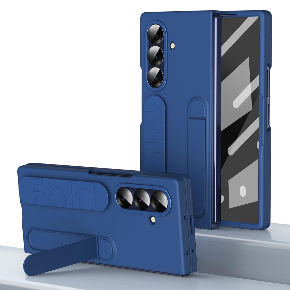 For Galaxy Z Fold8 Ultra 5G Star Pattern Wristband Holder Integrated Film Phone Case - Blue - EDA009849802E